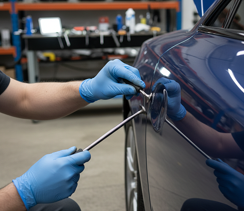 Удаление вмятин без покраски по технологии PDR